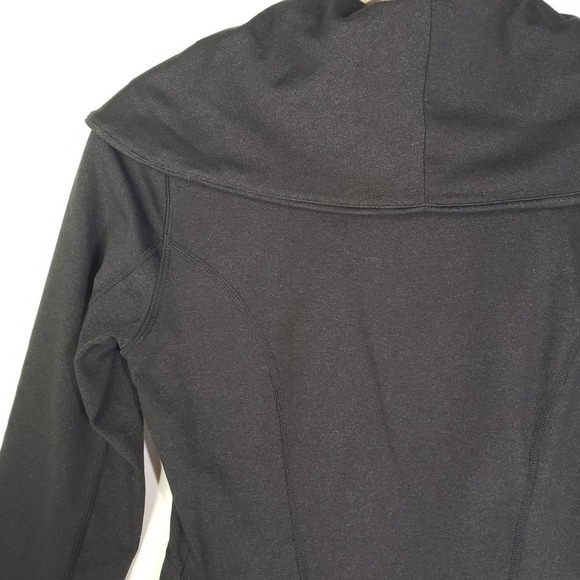 Lucy‎ Hatha Flow Zip Up Asymmetrical Cowl Neck Jacket XS Charcoal Grey - Picture 7 of 9